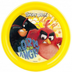 Farfurie plastic Angry Birds Lulabi, 22 cm, Multicolor foto