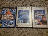 Joc, 3 jocuri de colectie Legend of Wrestling Smack down versus Raw in carcasa originala pentru ps2 playstation2 ps 2