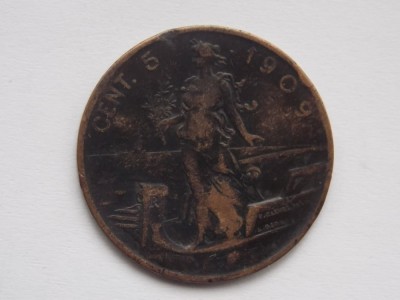 5 CENTESIMI 1909 ITALIA foto