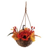 Cumpara ieftin Aranjament in ghiveci cu Dovleci si Frunze artificiale 48 x 30 cm