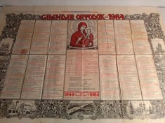 CALENDAR ORTODOX 1984 foto