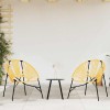 VidaXL Set scaune de grădină 3 buc Poly Ratan negru și galben 4009295
