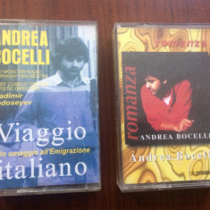 andrea bocelli romanza si viaggio italiano 2 casete audio muzica clasica usoara