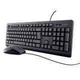 TRUST BASICS KEYBOARD AND MOUSE SET US &quot;24645&quot; (timbru verde 0.8 lei)