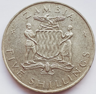 1983 Zambia 5 shillings 1965 Independence of Zambia km 4 foto