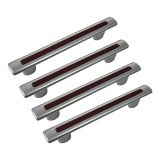 Cumpara ieftin Set 4 Manere din plastic, 2109-08, lungime 132 mm, distanta gauri 96 mm, mahon