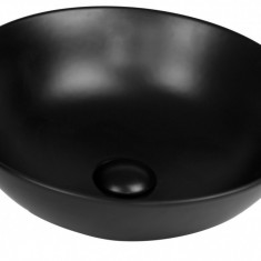 Lavoar pe blat Fluminia, Sexy-Black, rotund, negru mat