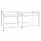 vidaXL Suport dublu mașină de spălat cu rafturi retractabile, alb 4009871