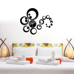 Set Oglinzi Design Modern Ceas Perete - Oglinzi Decorative Acrilice Black Ceas Perete - Diamant Luxury Home 23