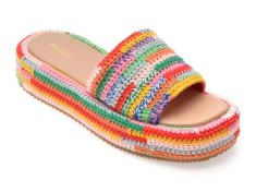Papuci ALDO multicolor, BOHEMINA 961, din material textil
