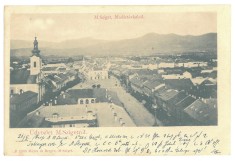 4673 - SIGHET, Maramures, Panorama, Market, Litho, Romania - old postcard - unused