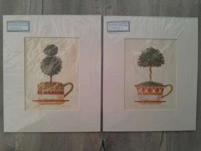 Portobello Road Prints Gloria Eriksen Topiary in a tea cup tablou printat vechi vintage original foto