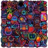 Set 50 autocolante / stickers neon rezistente la apa, Oem