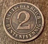 C50 - Moneda foarte veche - Germania - 2 rentenpfennig - 1924 litera G