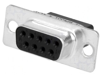 Conector D-Sub 9 Pin Mamă pe Cablu 16.3mm foto