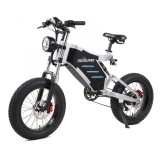 Bicicletă electrică RZOGUWEX X5, 20 inchi, pentru adulți, cu baterie detașabilă de 48 V 25 Ah, bicicletă de zăpadă cu 7 viteze și amortizoare duble