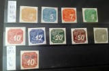 Seria Completă Boemia și Moravia 1939-1940 - Porumbelul Poștal, Timbru Ziare / Serviciu, Imperforate, 9v + Overprint, MNH -A333, Stampilat