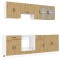 Set dulap de bucatarie 8 piese &bdquo;Kalmar&rdquo; stejar artizanal lemn