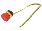Comutator de Siguranță 22mm 2 NC Roșu LED IP65