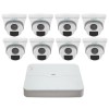 Sistem supraveghere IP Uniarch, 8 camere 4MP 2K, Microfon, IR 30m, NVR 8 canale, Vizualizare de pe mobil SafetyGuard Surveillance, Rovision
