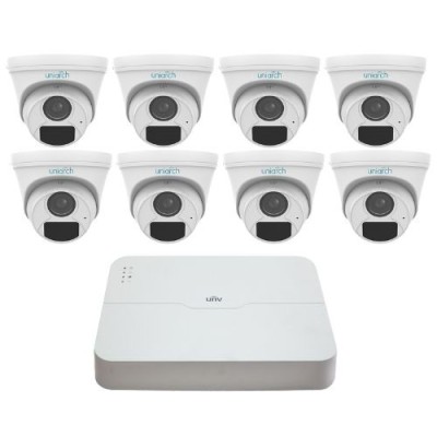 Sistem supraveghere IP Uniarch, 8 camere 4MP 2K, Microfon, IR 30m, NVR 8 canale, Vizualizare de pe mobil SafetyGuard Surveillance foto