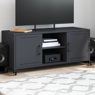 Gossi dulap tv, antracit, 100,5x39x43,5 cm, otel laminat la rece foto