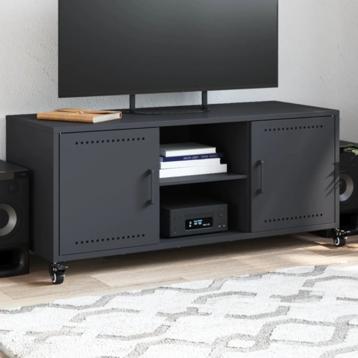Gossi dulap tv, antracit, 100,5x39x43,5 cm, otel laminat la rece