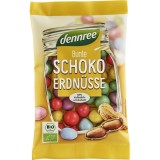 Arahide Colorate cu Ciocolata de Lapte Bio Dennree, Eco, 100g - Gustare Sanatoasa