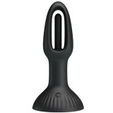 Vibrator anal PRETTY LOVE Hubert, cu 7 funcții de mișcări ritmice, din silicon, rezistent la apă, diametru 4 cm, negru
