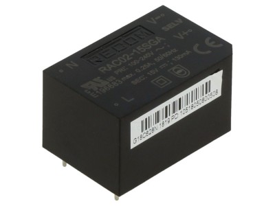 Convertor AC/DC PCB 2W 15VDC 140mA foto