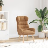 Fotoliu relaxant vidaXL Beige din material textil asemănător l&acirc;nii