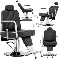 Scaun coafor hidraulic pentru frizerie model Teonas Barberking foto