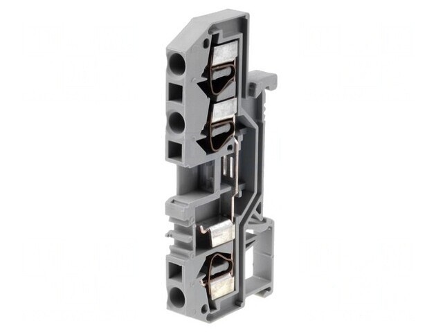 Bornă cu Arc Gri 4mm2 3 Borne