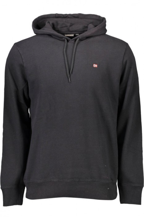Hanorac BALIS HOOD barbati, cu mini logo brodat, Regular fit, Negru, S