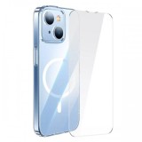 HUSA SMARTPHONE Baseus Crystal Series Magnetic Case, pentru Iphone 14 Plus, contine 1 x folie sticla display, material silicon, transparent &quot;ARJC01000