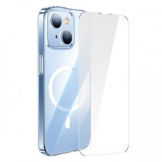 HUSA SMARTPHONE Baseus Crystal Series Magnetic Case, pentru Iphone 14 Plus, contine 1 x folie sticla display, material silicon, transparent &quot;ARJC01000
