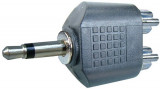 Adaptor jack tata 3,5 mm mono la 2 x RCA tata - 126635