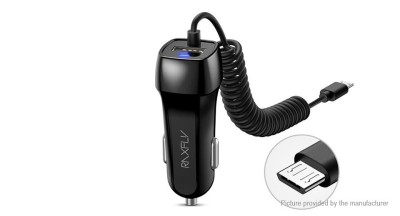 Incarcator auto RXFLY MicroUSB Cablu Spiralat AutoProtect KeyCars foto