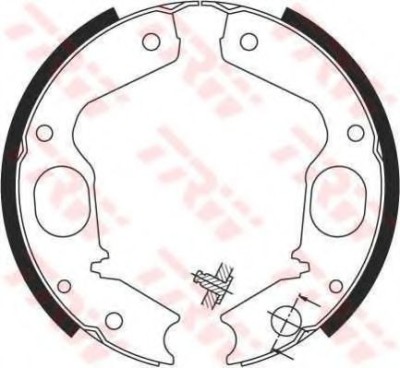 Set saboti frana, frana de mana MITSUBISHI PAJERO III (V7_W, V6_W) (1999 - 2007) TRW GS8695 foto