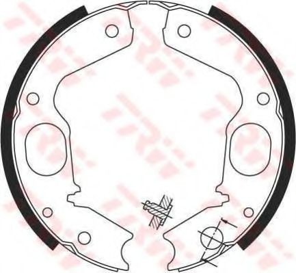 Set saboti frana, frana de mana MITSUBISHI PAJERO III (V7_W, V6_W) (1999 - 2007) TRW GS8695