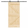 Ușă glisantă cu set de feronerie 95x210 cm, lemn masiv de pin