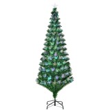 Brad artificial de Craciun, cu fibra optica, brad de sarbatori cu inaltimea 180 cm, decoratiune de craciun HOMCOM | Aosom Romania