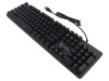 Tastatură USB A Neagră-Verde US Layout 1.8m