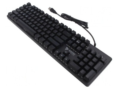 Tastatură USB A Neagră-Verde US Layout 1.8m foto