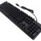 Tastatură USB A Neagră-Verde US Layout 1.8m