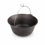 Ceaun din fonta 16 litri, cu toarta, pentru foc deschis si aragaz pe gaz