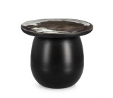 Cumpara ieftin Masuta otel negru lemn maro Zainab 40x35 cm