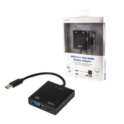 Adaptor USB 3.0 (T) - HDMI (M) / VGA (M) foto