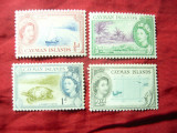 Serie mica Cayman Isl. colonie britanica 1953 R.Elisabeta II, 4 valori, Nestampilat