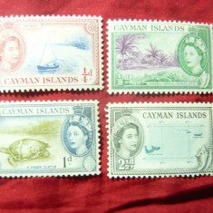 Serie mica Cayman Isl. colonie britanica 1953 R.Elisabeta II, 4 valori